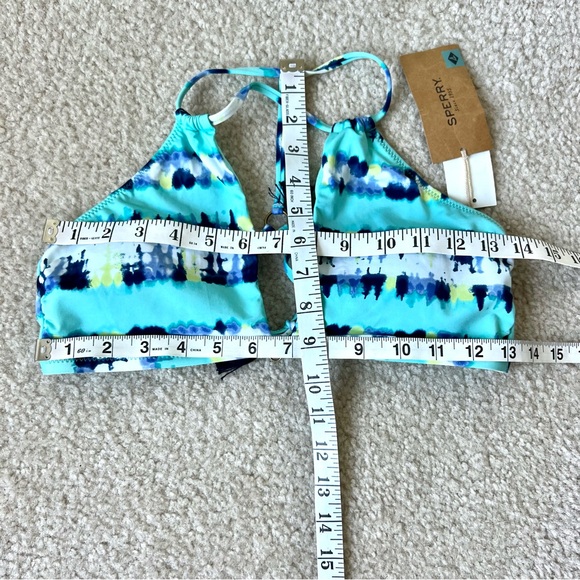NWT SPERRY Tie Dye Keyhole Halter Strappy Back Bikini Top—SZ. Small - Picture 7 of 13